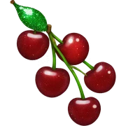 sparkly cherries sticker