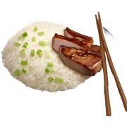 Barbecue pork rice sticker