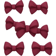 burgundy bow  sticker