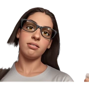 girl in white shirt sunglasses sticker