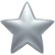 Silver star sticker