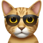 Cat with sunglasses sticker