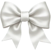 white satin bow sticker