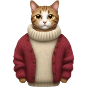 Cat wearing sweater  sticker