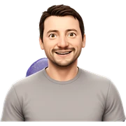 smiling man with beard sticker