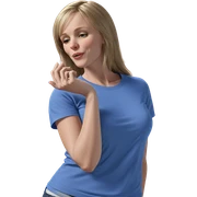 girls in blue shirts sticker
