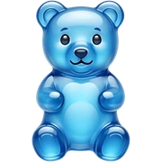 Blue gummy bear sticker