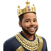 grinning boy with crown fireworks sticker