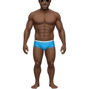 man in speedo sticker