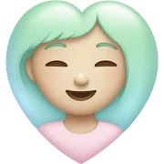 Pastel heart sticker