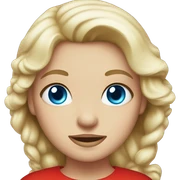 Santa Girl, blue eyes, blond hair sticker