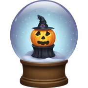 halloween snow globe, no background sticker