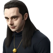 mysterious boy with necklace sticker