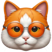 Cat with sunglasses sticker