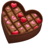 heart chocolate box sticker