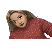 girl with makeup gazing confidently sticker