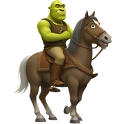 Shrek riding horse sticker