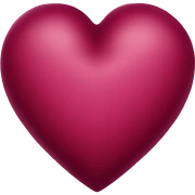 Deep cranberry colored heart sticker