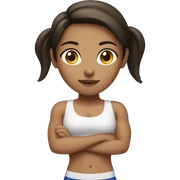Brunette gym girl sticker