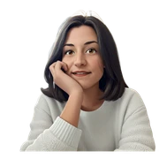 girl in white sweater indoors sticker