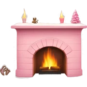 Winter Pink FirePlace sticker
