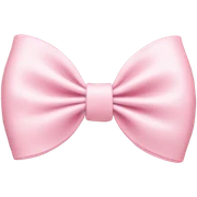 light pink bow on light pink bow sticker