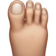Muscular toe sticker