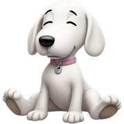 Snoopy doing downwards dog pose  on a pastel pink yogamat sticker