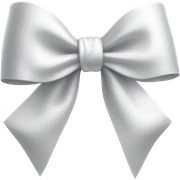 white satin bow sticker