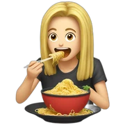 eating ramen sticker
