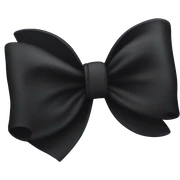Black bow sticker