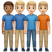 4 boys friend is standing happy sticker
