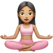 asian yoga girl light pink clothes  sticker