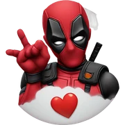 Deadpool blowing a kiss sticker
