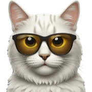 Cat with sunglasses sticker