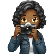 Girl with camera sticker