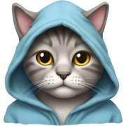 Cat in hoodie  sticker