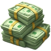 Stack of money  sticker