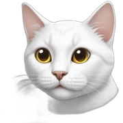 white cat sticker