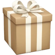 White and beige Christmas gift sticker