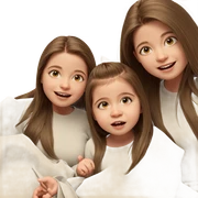 happy girls with long hair sticker