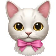 Cat with a pink bow  sticker