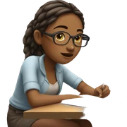 Girl studying in cafe sticker