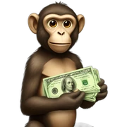 MONKEY WITH MONEY sticker