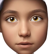 intense gaze in close-up sticker