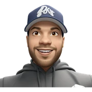 smiling boy in baseball cap sticker