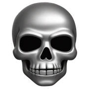 Metalic skull sticker