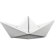 origami boat sticker