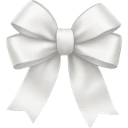 White ribbon bow sticker