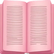 Light pink open book sticker